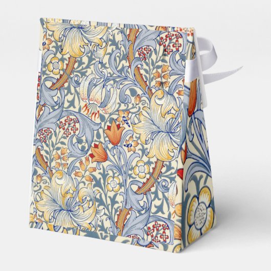 William Morris Gold Lily Favor Box Bedankdoosjes (Achterkant)