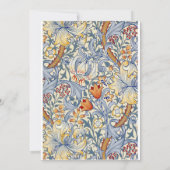 William Morris Gold Lily Flat Note Card Notitiekaartje (Achterkant)