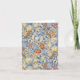 William Morris Gold Lily Folded Note Card Notitiekaartje