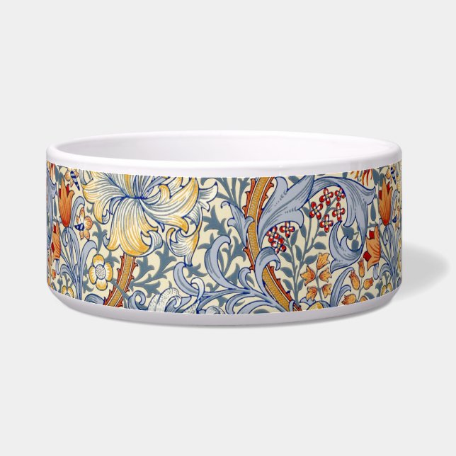 William Morris Gold Lily Victorian Botanical Voerbakje (Rechts)