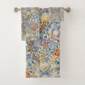 William Morris Gold Lily Victorian Wallpaper Bad Handdoek (Insitu)