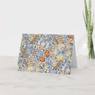 William Morris Gold Lily Victorian Wallpaper Bedankkaart