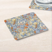 William Morris Gold Lily Victorian Wallpaper Kartonnen Onderzetters (Schuin)