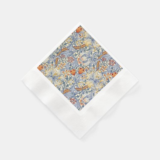 William Morris Gold Lily Victorian Wallpaper Servet (Hoek)