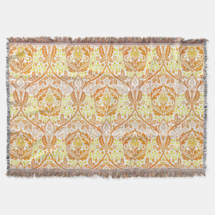 William Morris Golden Bough Oranje Bloemrijke Kuns Deken