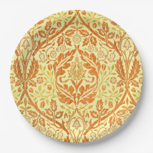William Morris Golden Bough Oranje Bloemrijke Kuns Papieren Bordje