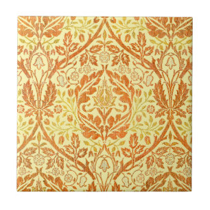 William Morris Golden Bough Oranje Bloemrijke Kuns Tegeltje