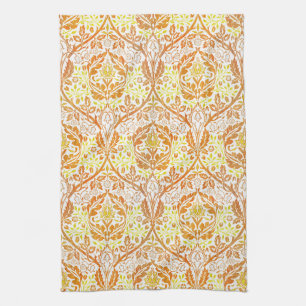 William Morris Golden Bough Oranje Bloemrijke Kuns Theedoek
