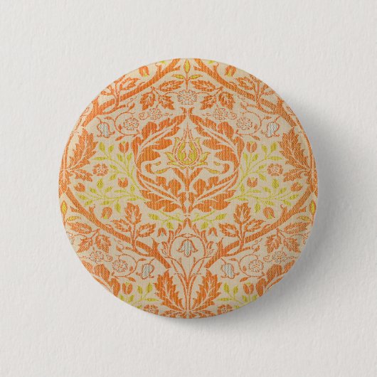William Morris Golden Bough Tapestry Pattern Ronde Button 5,7 Cm (Voorkant)
