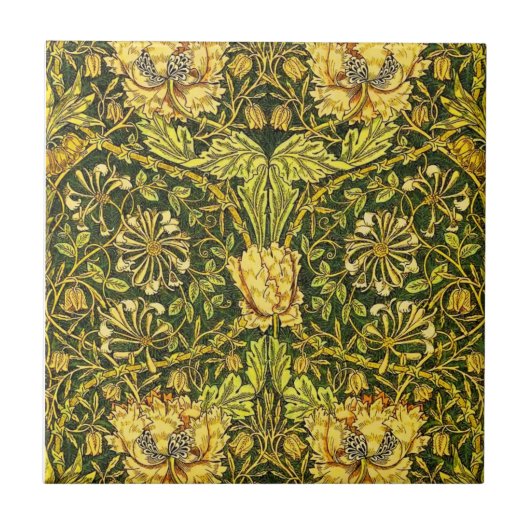 William Morris Golden de kamperfoelie 2 Tegeltje (Voorkant)
