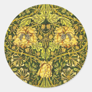William Morris Golden de kamperfoelie Ronde Sticker