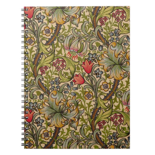 William Morris  Golden Lilly Floral Design Notitieboek (Voorkant)