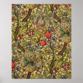 William Morris  Golden Lilly Floral Design Poster (Voorkant)