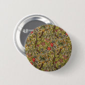William Morris Golden Lilly Floral Design Ronde Button 5,7 Cm (Voorkant /achterkant)