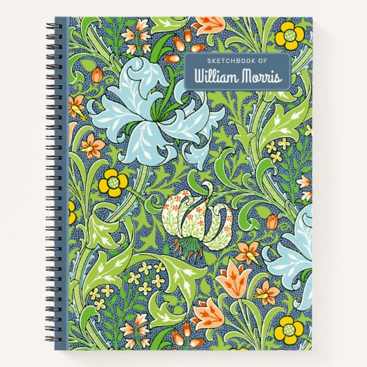 William Morris Golden Lily 1899 CC1228 Sketchbook Notitieboek (Voorkant)