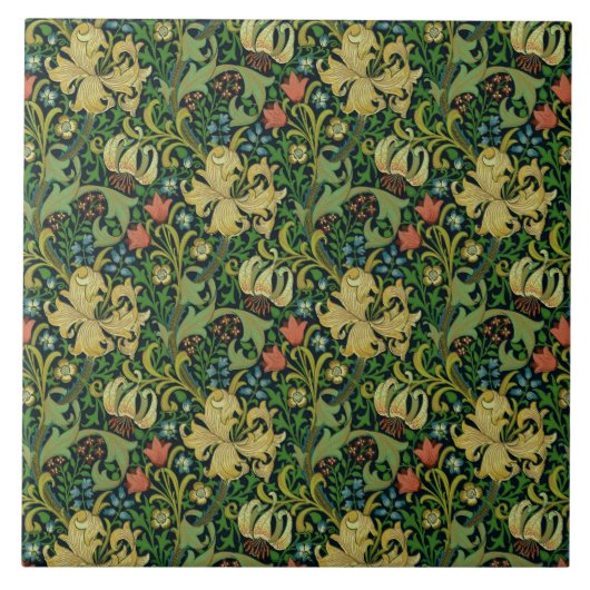 William Morris "Golden Lily" 4 Tegeltje (Voorkant)