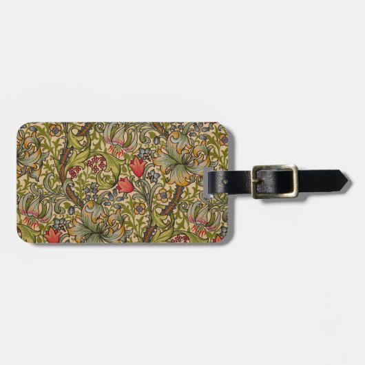William Morris Golden Lily Antiek Bagagelabel (Voorkant horizontaal)