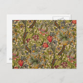 William Morris Golden Lily Antiek Briefkaart (Voorkant / Achterkant)