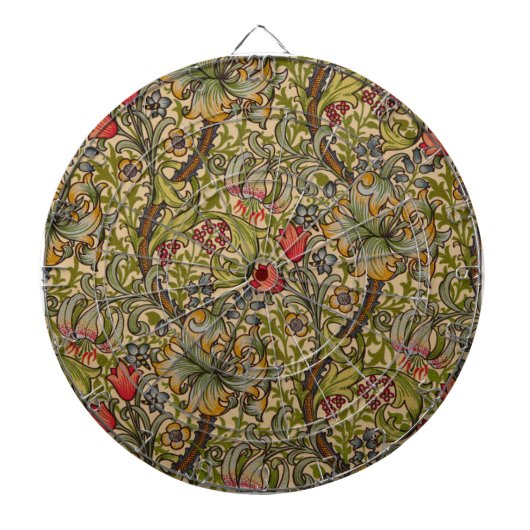 William Morris Golden Lily Antiek Dartbord (Voorkant)