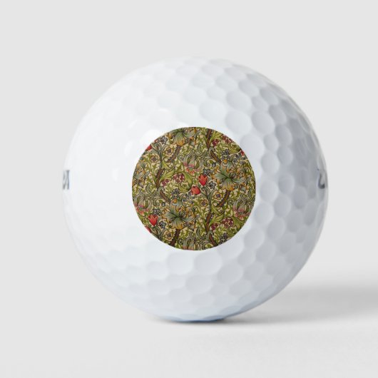 William Morris Golden Lily Antiek Golfballen (Voorkant)