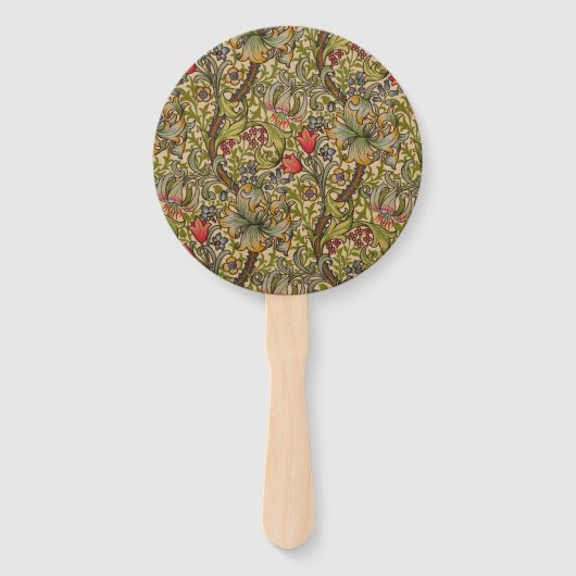 William Morris Golden Lily Antiek Handwaaier (Voorkant)