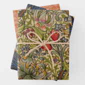 William Morris Golden Lily Antiek Inpakpapier Vel (In situ)