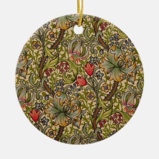 William Morris Golden Lily Antiek Keramisch Ornament (Voorkant)