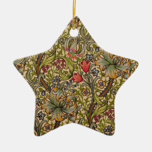William Morris Golden Lily Antiek Keramisch Ornament (Voorkant)