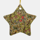 William Morris Golden Lily Antiek Keramisch Ornament (Achterkant)