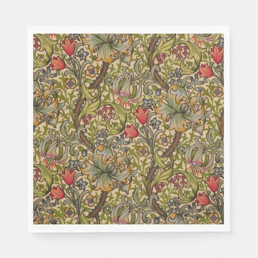William Morris Golden Lily Antiek Servet (Voorkant)