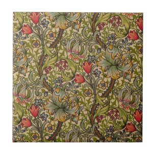 William Morris Golden Lily Antiek Tegeltje