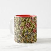 William Morris Golden Lily Antiek Tweekleurige Koffiemok (Voorkant links)
