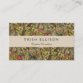 William Morris Golden Lily Antiek Visitekaartje (Voorkant)
