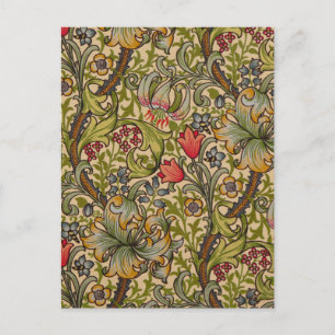 William Morris Golden Lily Antieke Bloempatroon Briefkaart