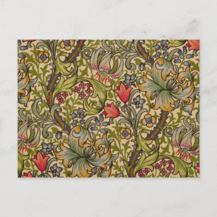 William Morris Golden Lily Antieke Bloempatroon Briefkaart