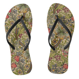 William Morris Golden Lily Antieke Bloempatroon Teenslippers