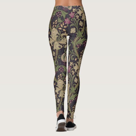 William Morris Golden Lily Art Nouveau Floral Leggings (Achterkant)