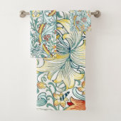 William Morris Golden Lily Bloemen Patroon Bad Handdoek (Insitu)