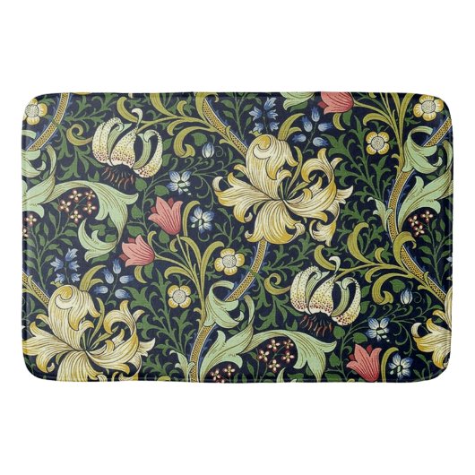 William Morris Golden Lily Bloemen Patroon Badmat (Voorkant)