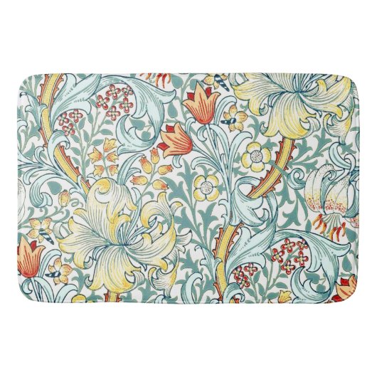 William Morris Golden Lily Bloemen Patroon Badmat (Voorkant)