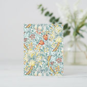 William Morris Golden Lily Bloemen Patroon Briefkaart (Staand voorkant)