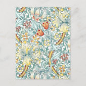 William Morris Golden Lily Bloemen Patroon Briefkaart (Voorkant)