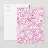 William Morris Golden Lily Bloemen Patroon Briefkaart (Voorkant / Achterkant)