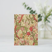 William Morris Golden Lily Bloemen Patroon Briefkaart (Staand voorkant)