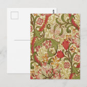 William Morris Golden Lily Bloemen Patroon Briefkaart (Voorkant / Achterkant)