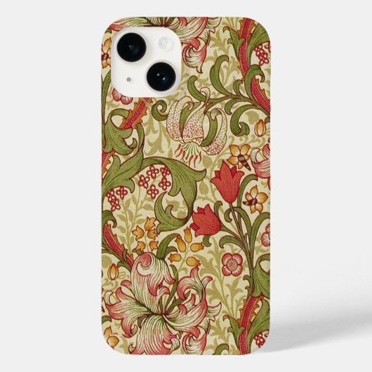 William Morris Golden Lily Bloemen Patroon Case-Mate iPhone Case (Achterkant)