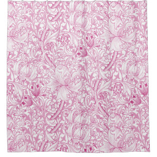 William Morris Golden Lily Bloemen Patroon Douchegordijn