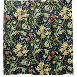 William Morris Golden Lily Bloemen Patroon Douchegordijn