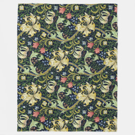 William Morris Golden Lily Bloemen Patroon Fleece Deken