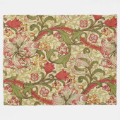 William Morris Golden Lily Bloemen Patroon Fleece Deken (Voorkant (Horizontaal))